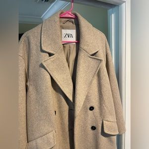 Oversized full length Zara Coat - Size Small
